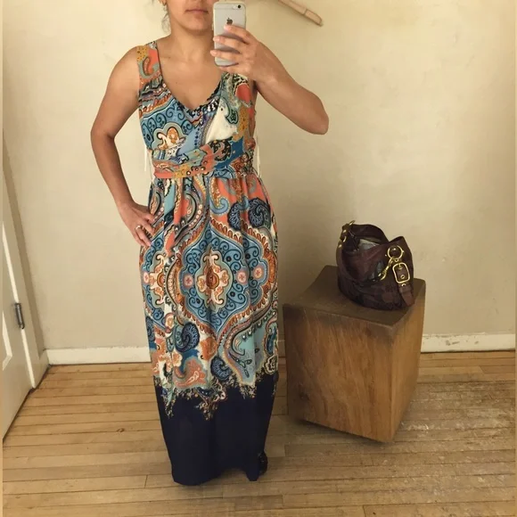 Anthropologie | Dresses | Anthropologiemaeve Vizcaya Paisley Maxi Dress |  Poshmark